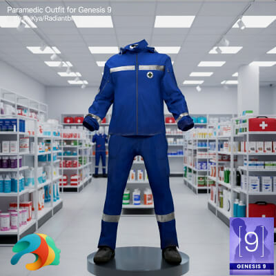 Paramedic Outfit for Genesis 9