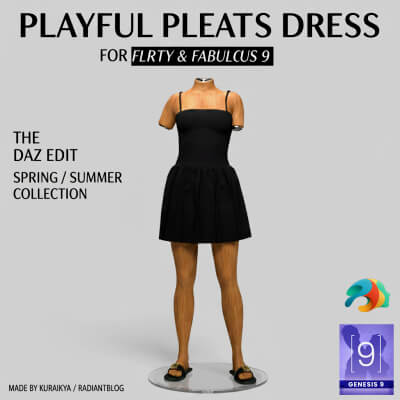 Playful Pleats Dress for Genesis 9
