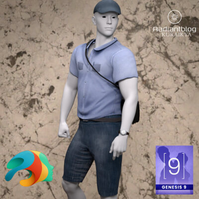Postman Outfit for Genesis 9