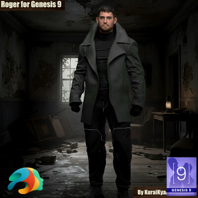 &quotRoger&quot Character &amp Outfit for Genesis 9