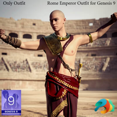 Rome Emperor Outfit for Genesis 9