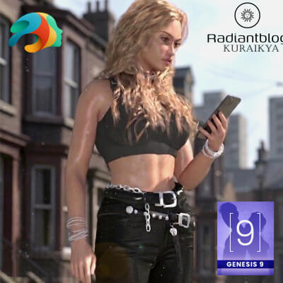 Rough Streetwear Outfit for Genesis 9 Female