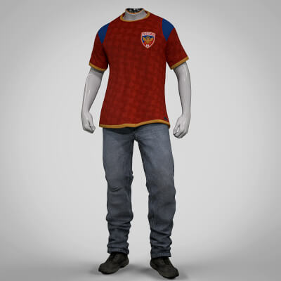 RU Football Fan Outfit for Genesis 9