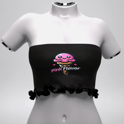 Ruffled Bandeau Top
