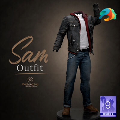 Sam Outfit for Genesis 9 by KuraiKya