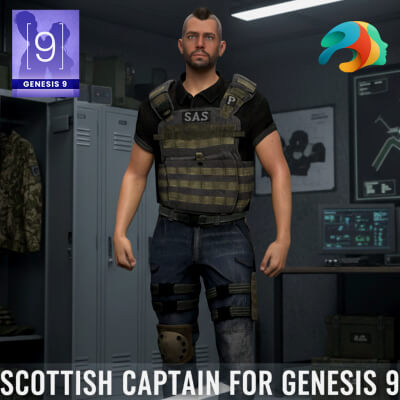 Scottish Captain Model for Genesis 9 by KuraiKya