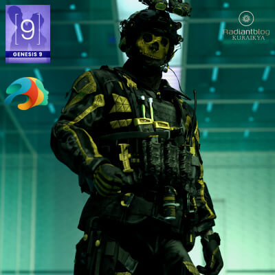 SGR Blackcell Outfit for Genesis 9