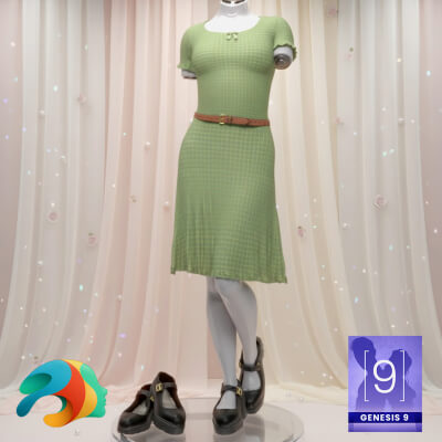 Soft Ruffle Outfit for Genesis 9 Female