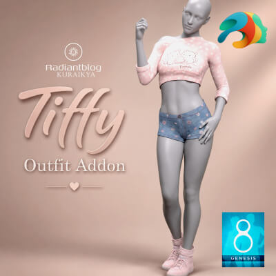 Tiffy Outfit for Genesis 8 Female Addon