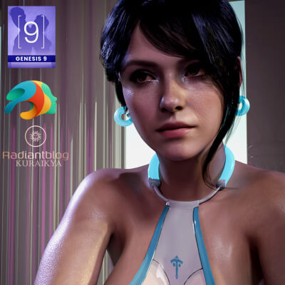 Vanessa Character and Outfit for Genesis 9 Female