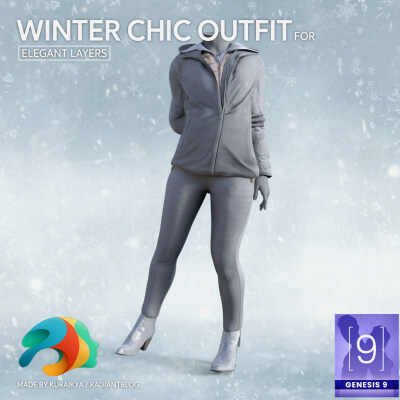 Winter Chic Outfit for Genesis 9