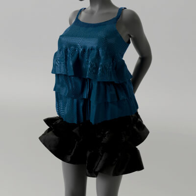 Ruffle Outfit Genesis 8 Female