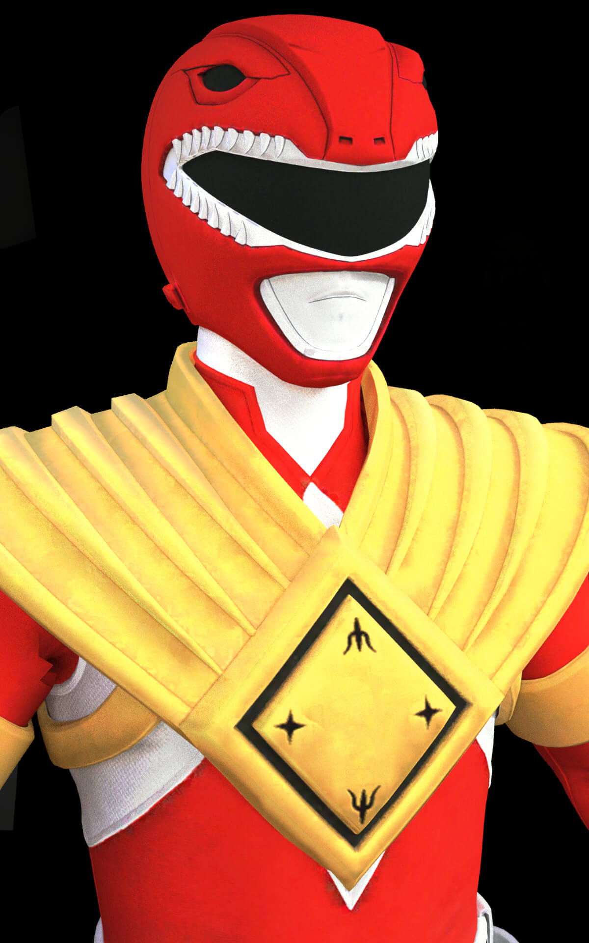 Red Ranger for Genesis 8 Male 3D Render, Digital Art by Kuro3D