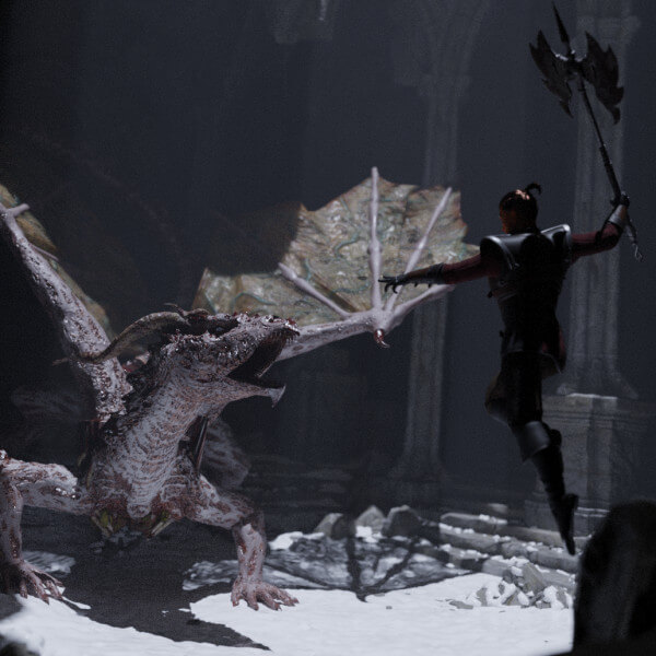 Warrior Mage - Lich Dragon - Battle for the Winter Solace