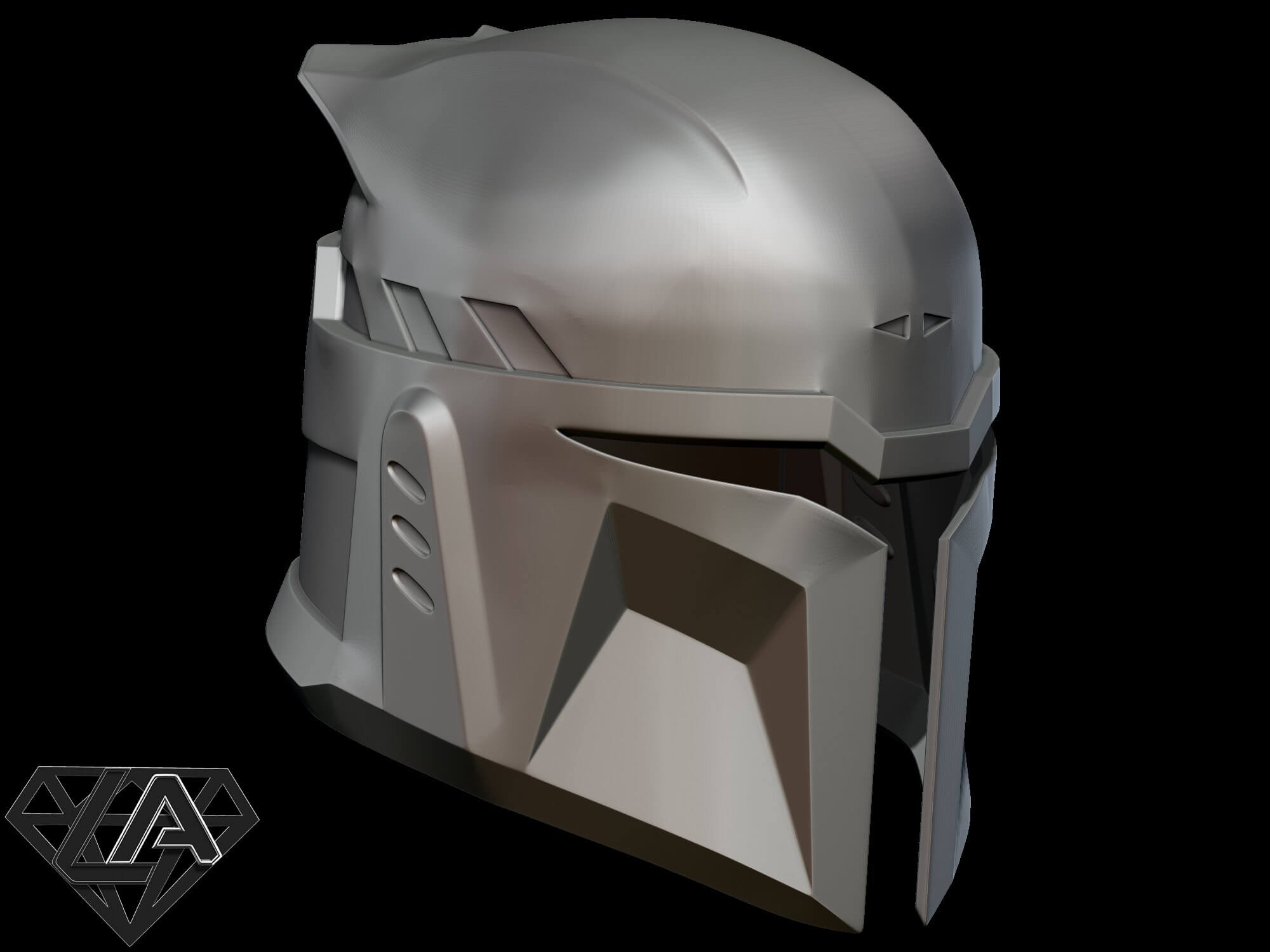 Custom Mandalorian Helmet 3D Print Model by LAfactorystore