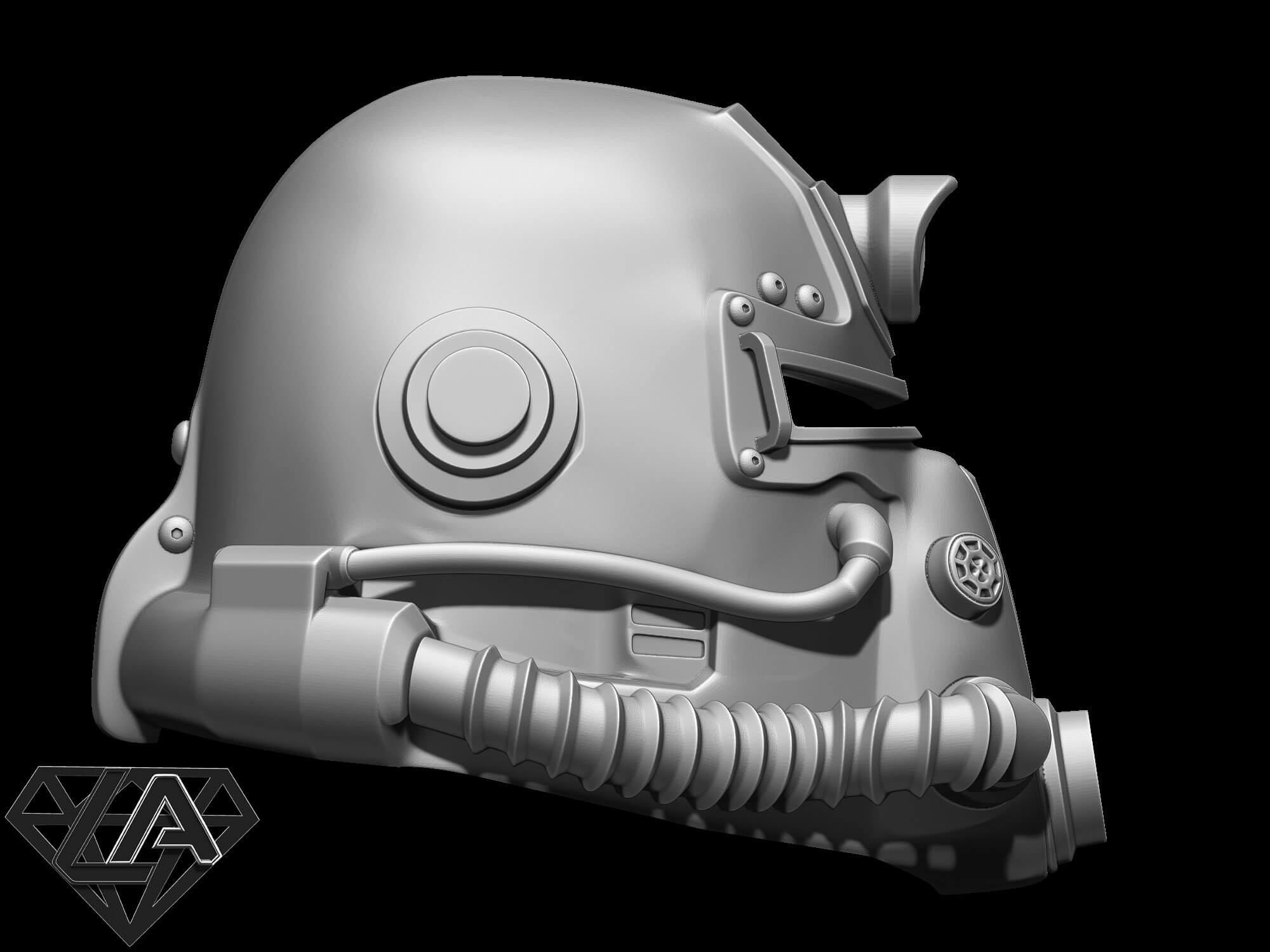 Fallout T51b Custom Helmet 3D Model by LAfactorystore