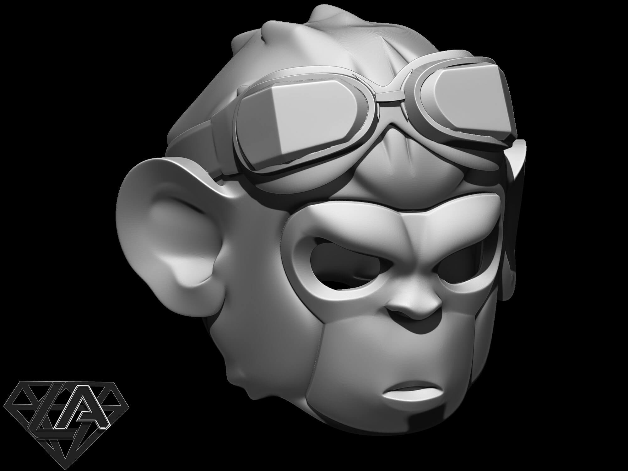 Monkey Pogo Custom Helmet 3D Print Model by LAfactorystore