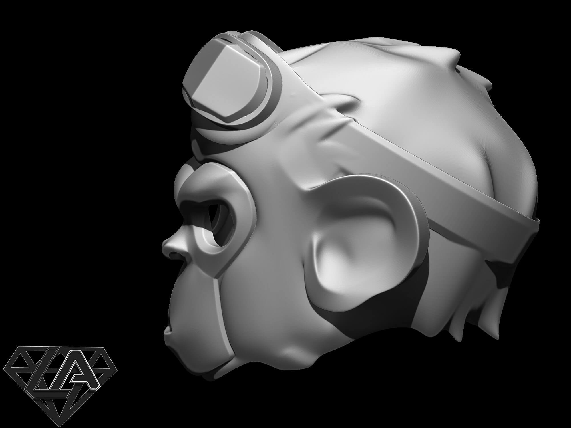 Monkey Pogo Custom Helmet 3D Print Model by LAfactorystore