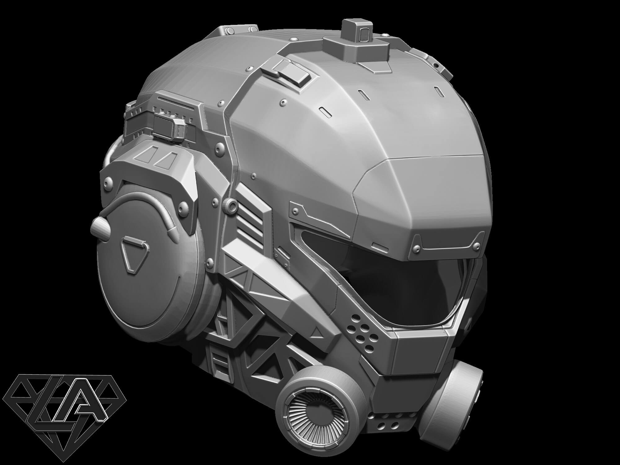 TitanFall 2 Sci Fi Helmet 3D Model by LAfactorystore