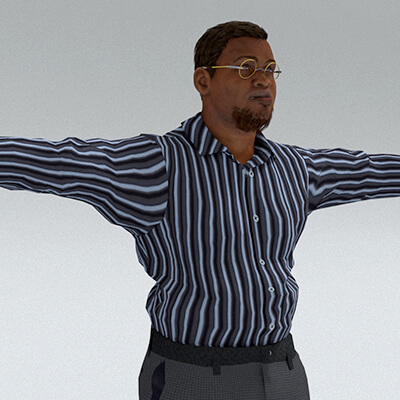 laos Bass Player - 3D Model by LAOMUSIC ARTS