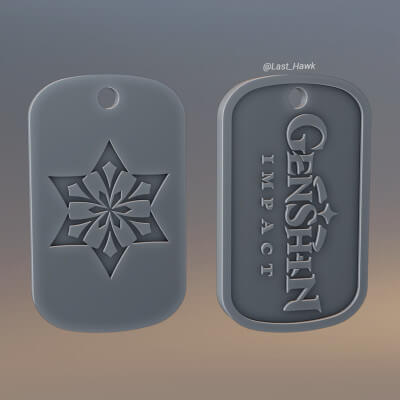 Cryo Dogtag Genshin Impact