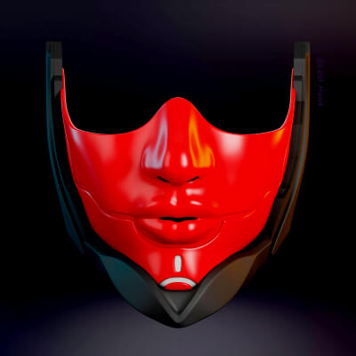 Cyberpunk Half-Face Mask