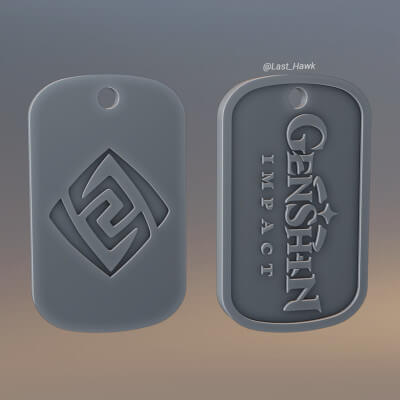 Geo Dogtag Genshin Impact