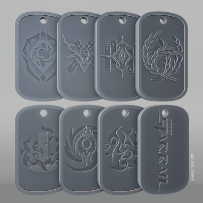 Honkai Star Rail Path Logos Keychains Pack