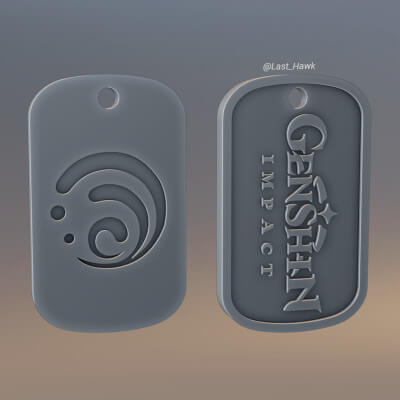 Hydro Dogtag Genshin Impact