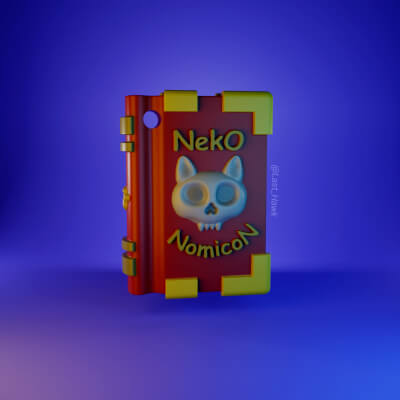 Nekonomicon Keychain Necronomicon for Cats