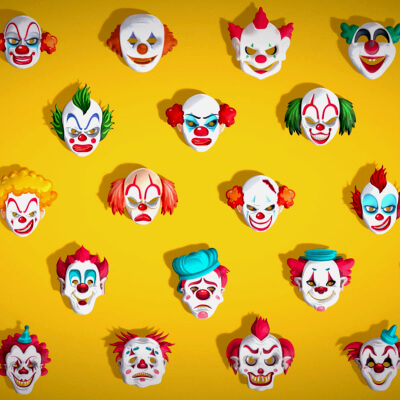 22 IT Joker Horror Evil Masks Pack - Kids Evil Party Fantasy