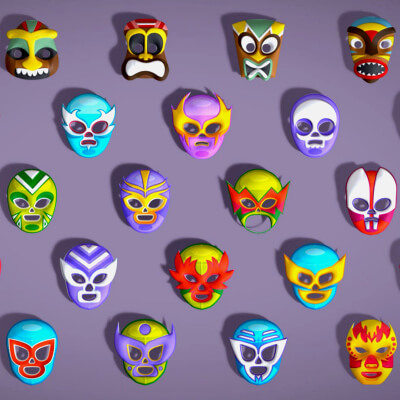 25 Kids Evil Mask Pack 2 - Cartoon - Stylized Masks Set