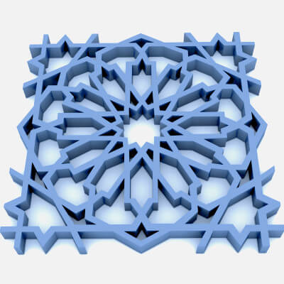 Moroccan Islamic Pattern Stl 3D Print Model by LBDesigner