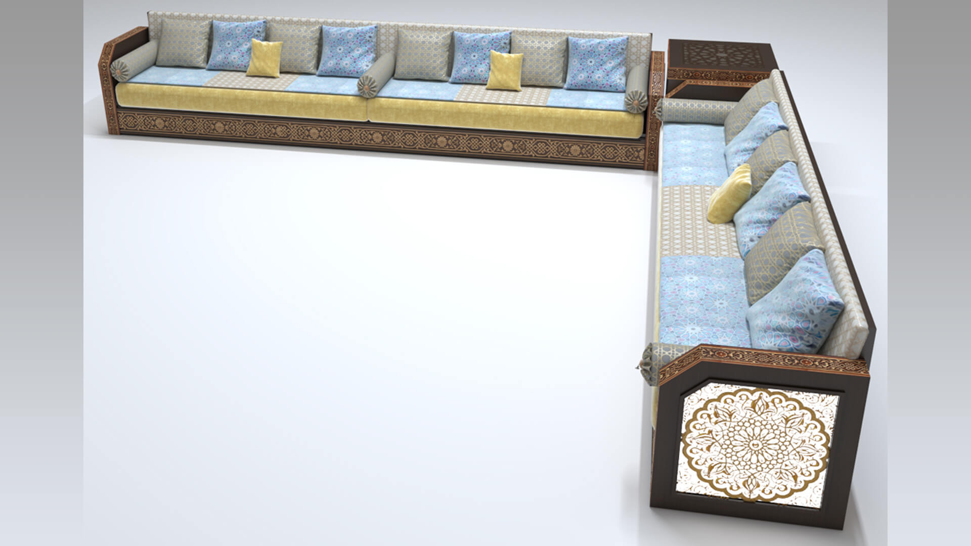 Moroccan Sofa 3D Model by LBDesigner