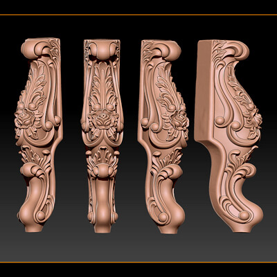 Table Leg Modeling Classic Table and Chair Leg Model Kit 046 by Lee - Choi - GC
