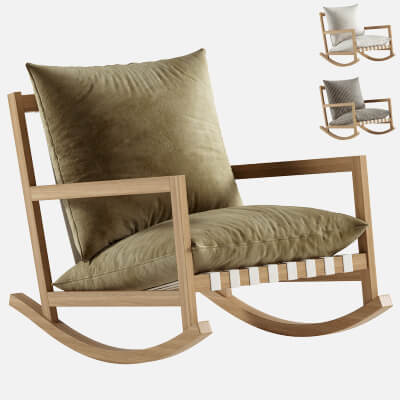 Aiken Outdoor Rocking Chair - 3D Model by Leo_98