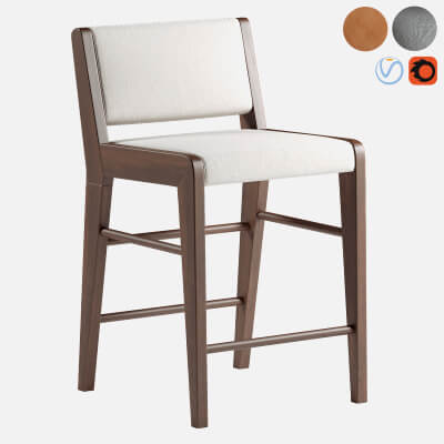Charon Counter Stool - 3D Model by Leo_98