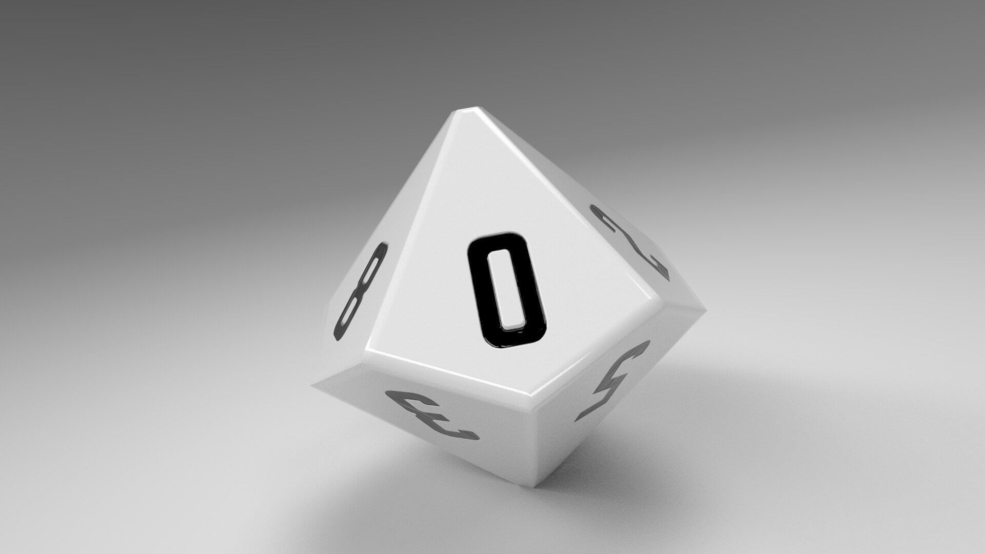 Dice D10 Free 3D Model by Lerrmar