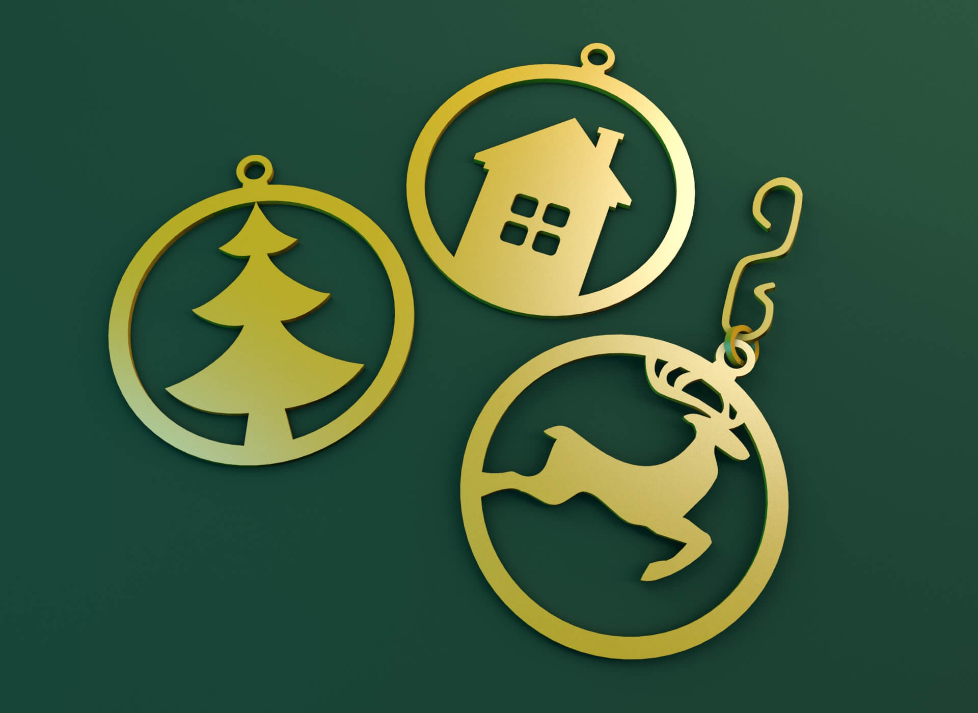 Christmas Decorations - 3D Model by LexTeh