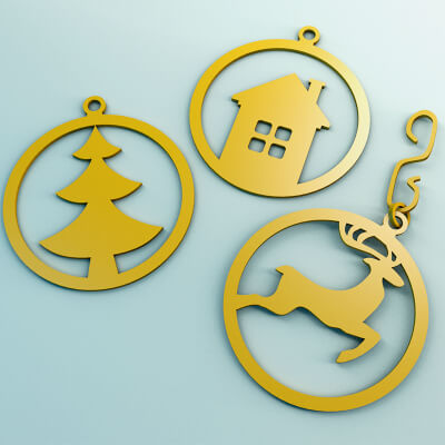 Christmas Decorations - 3D Model by LexTeh
