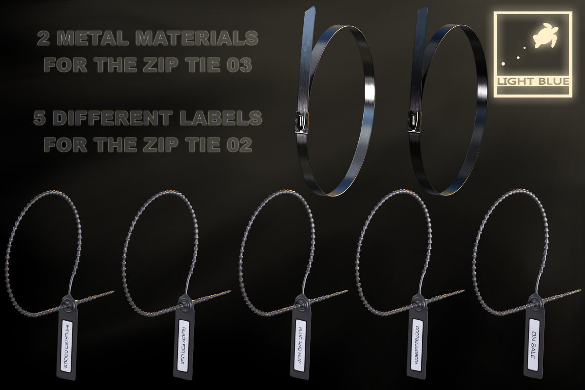 Zip Tie Pack - Daz Content by lightBLUE