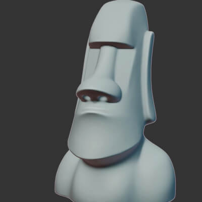 3D Digital Model of a Moai Statue 3D Printable