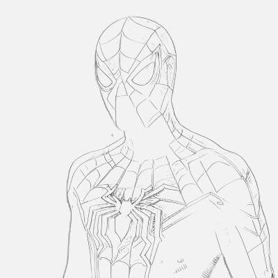 Dynamic Spider-Man Sketch Showcasing Heroic Strength