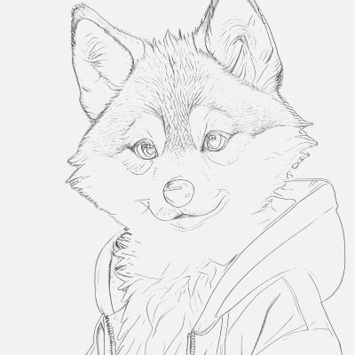 Fox Portrait Sketch &ndash Sketching the Clever Expression