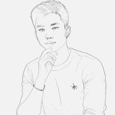 Handsome Boy Sketch Highlighting Youthful Energy