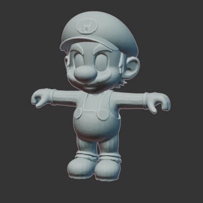 Mario 3D Model Fully Rigged Cartoon Style