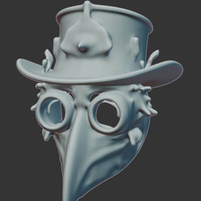 Plague Doctor Mask 3D Model 3D Printable