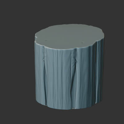 Realistic Tree Stump 3D Model 3D Printable