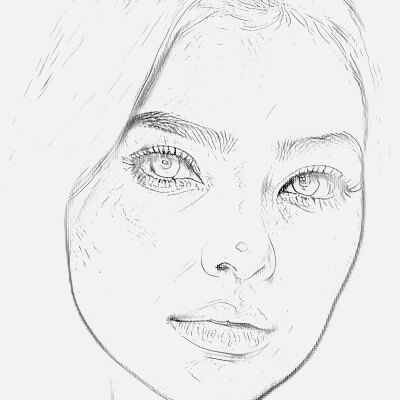 Young Girl Sketch A Sweet Portrait Showing Innocence