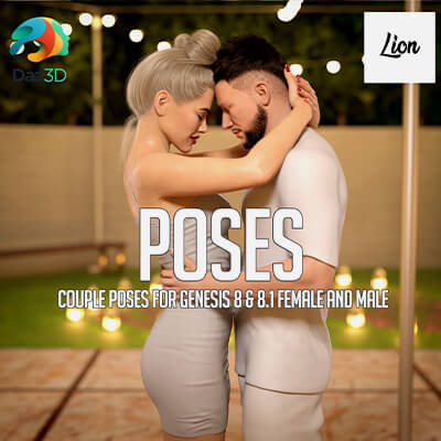 Couple Poses for Genesis 8 &amp 8.1 Female and Male